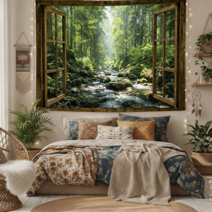Window Forest Tapestry 80x60 Inch