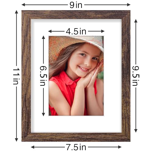 8x10 Picture Frames Set of 9 for Wall or Tabletop Display (9 Count)