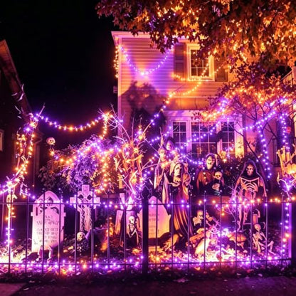 25FT Orange Purple Halloween String Lights (50 Count)