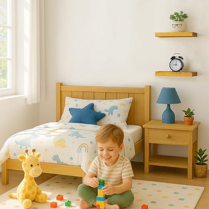 Wood Floating Shelves for Wall 12 inch Set of 2