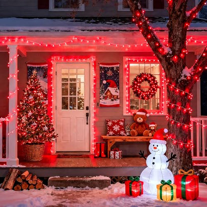 66ft 200 LED Red Halloween Indoor Outdoor String Lights Plug in (66 Foot)