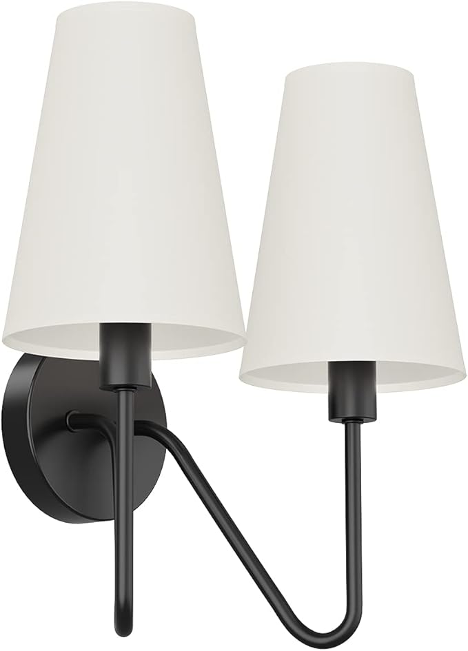 Electro bp;Double Head Classic 2 Lights Wall Sconces Lighting Fixture Black