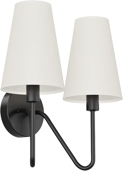 Electro bp;Double Head Classic 2 Lights Wall Sconces Lighting Fixture Black