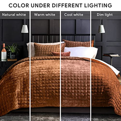 Channel Box Stitch Velvet Quilt Set