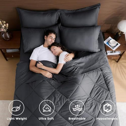 7 Piece Oversized Queen Comforter Set