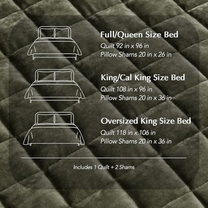 Channel Box Stitch Velvet Quilt Set