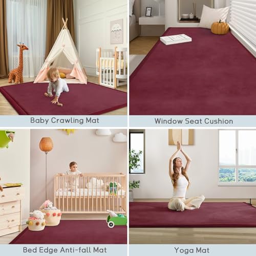Baby Play Mat for Floor Nursery Muscle Mat Area Playroom Rug 39"x59" Elastic Foam 1.3" Thick Crawling Mat for Babies