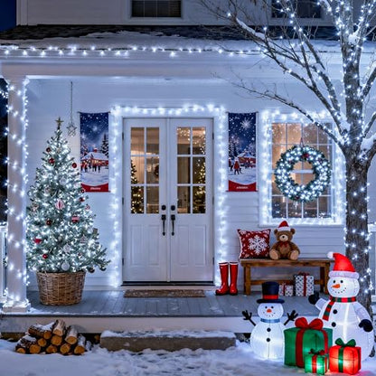 66ft 200 LED White Christmas String Lights Indoor Outdoor Plug in (66 Foot)