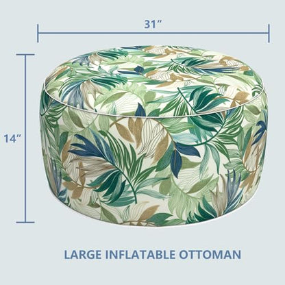 Inflatable Stool Ottoman Footrest with Handle