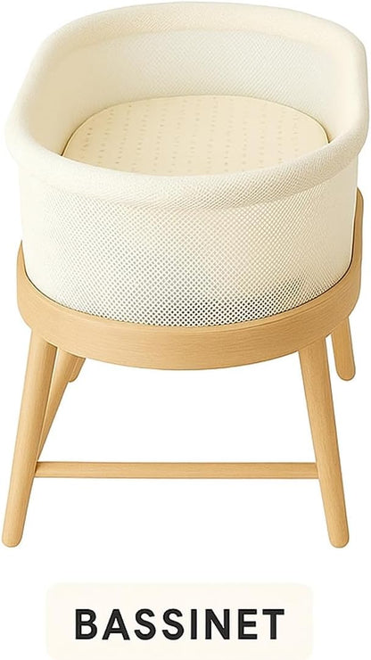 Organic Crib Mattress Protector - Flat Sheet Water Resistant Liner Pad, Breathable, Skin Friendly, Chemical-Free Pure Cotton [GOTS-Certified] for Bassinet (30"x15") - Pack of 2