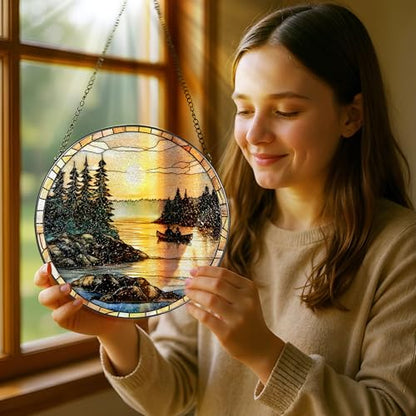 8 Inch Stained Glass Ornament