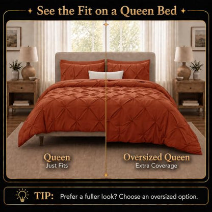 Queen Comforter Set Burnt Orange