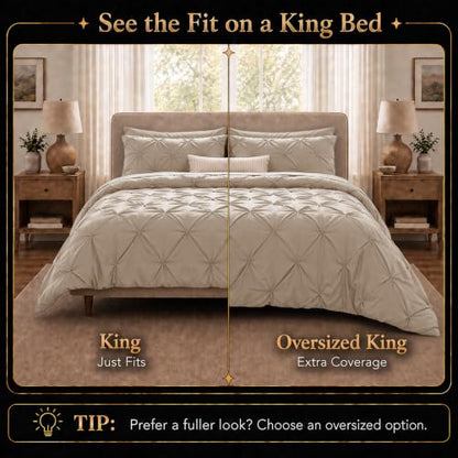 King Size Comforter Set Wheat