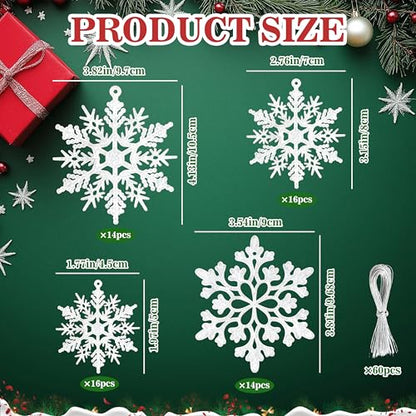 60pcs Snowflakes (60 Count)