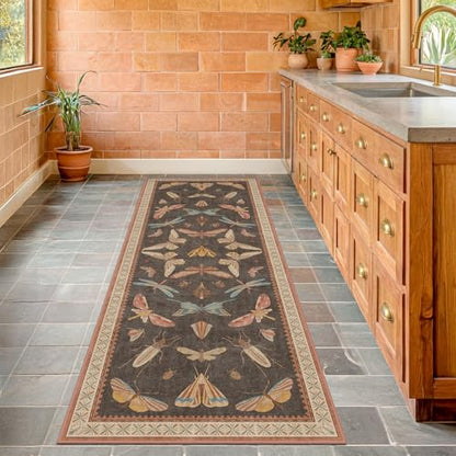 Brown Vintage Hallway Runner Rug 2x8 (16 Sq Ft)