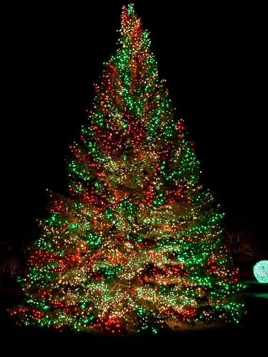 Solar Christmas Lights Outdoor 4 Pack 132FT 400 LED String Lights Red Green (4 Count)