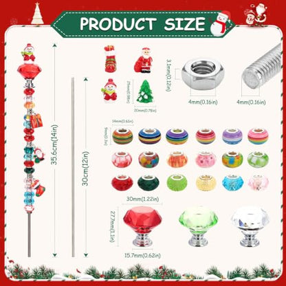 110 Pcs Beaded Garden Stake Fairy Wand for Christmas Decoration (110 Count)