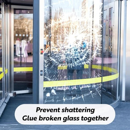 Security Safety Shatterproof Window Film 4 Mil Clear 23.6x157.4in (355.14 Sq Ft)