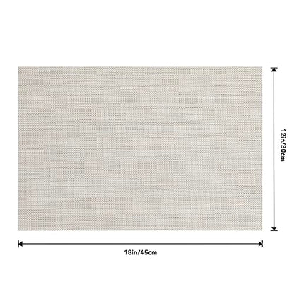 Beige White Placemats Set of 20 (20 Count)