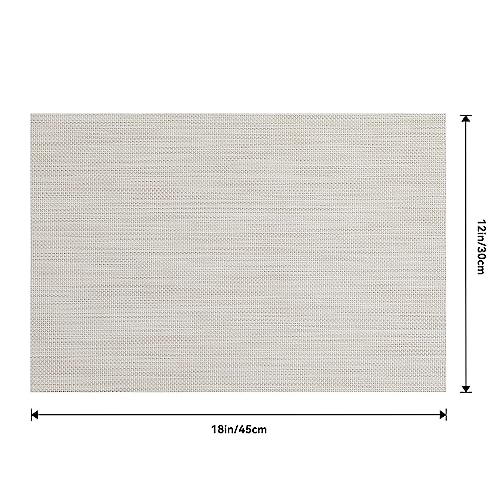 Beige White Placemats Set of 24 (24 Count)