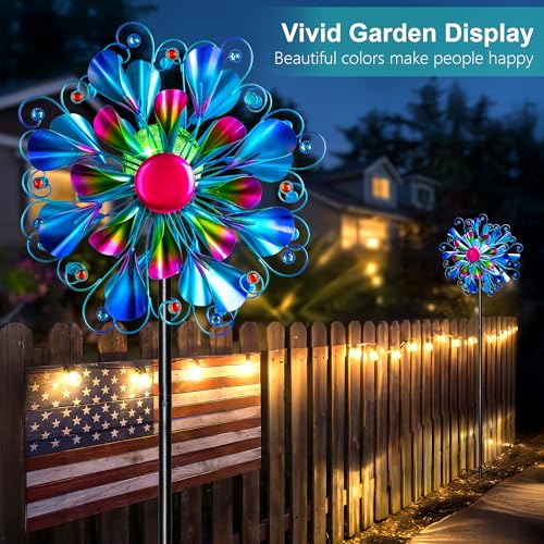 Solar Wind Spinner Outdoor Metal