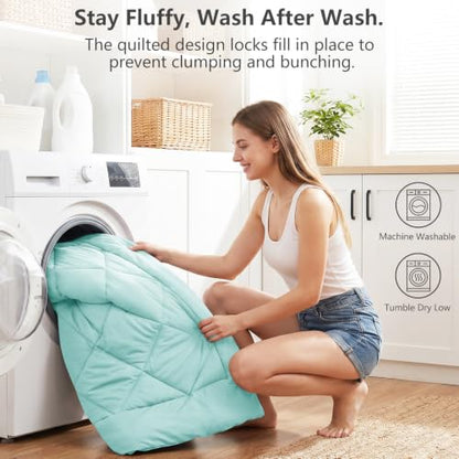 King Size Comforter Set Spa Blue
