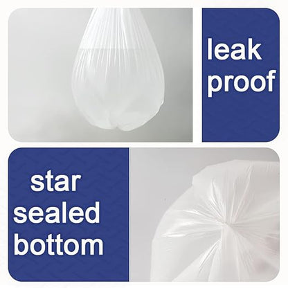OKKEAI Small Trash Bags -1.2 Gallon Garbage Bags 5 Liter Trash Bags Wastebasket Liners for Bathroom,Office,Translucent,120 Counts Fit 5L 1.2,1.5,2Gal