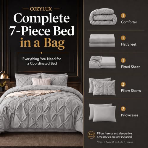 Oversized Queen Comforter Set French Grey