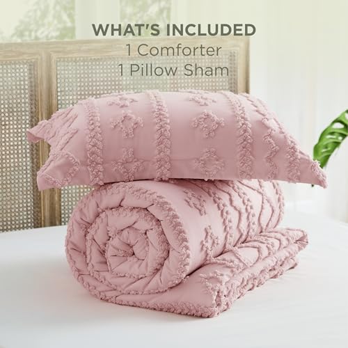 Tufted Boho Comforter Set Twin Size