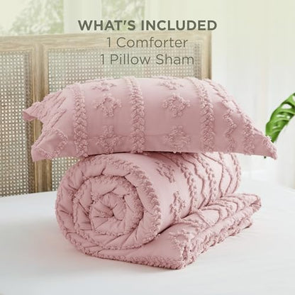 Tufted Boho Comforter Set Twin Size