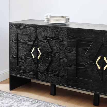 60" Mid Century Modern Sideboard Buffet Cabinet with Storage
