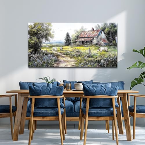 Canvas Wall Art For Living Room Wall Decor For Bedroom Office Decorations Field Wall Pictures Artwork Flower Scenery Watercolour Paintings Aesthetic Home Decor Ready to Hang 20x40 In