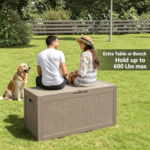 110 Gal Outdoor Storage Box Waterproof Lockable
