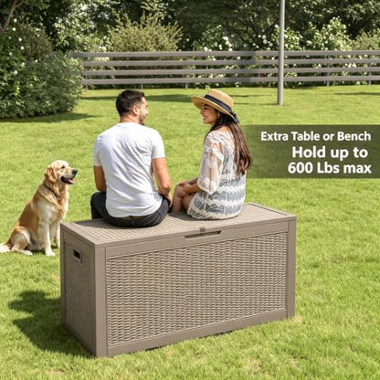 110 Gal Outdoor Storage Box Waterproof Lockable