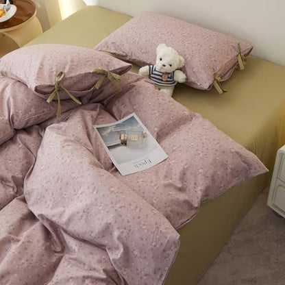 Purple Floral Comforter Set King
