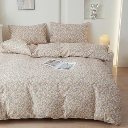 Vintage Flowers Comforter Set King Coquette Floral Bedding Set