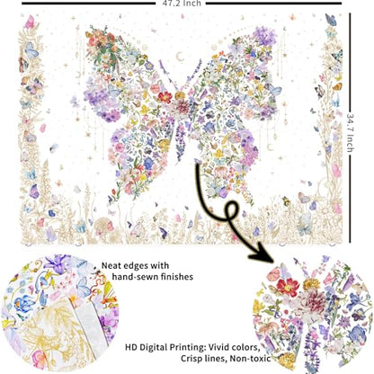 Butterfly Tapestry Wall Hanging Cute