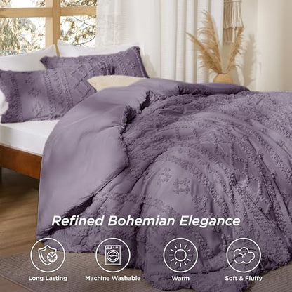 Tufted Boho Comforter Set King Size