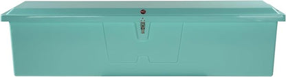 Taylor Made Stow N’ Go Fisherman’s Fiberglass Dock Box, Extra Large (24" H X 95" W X 22" D), Seafoam Green, Smooth Interior Finish, Lockable Latch, Stainless-Steel Hardware - 83560SF