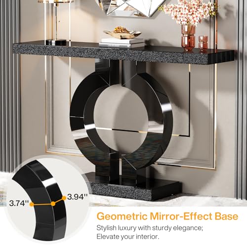 43 Inch Modern Mirrored Console Table