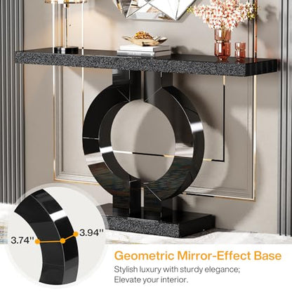 43 Inch Modern Mirrored Console Table