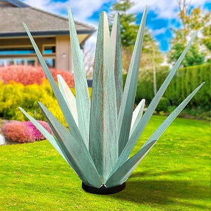 24" Metal Agave Plant Outdoor Decor