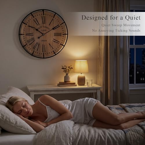 20 Inch Large Farmhouse Wall Clock