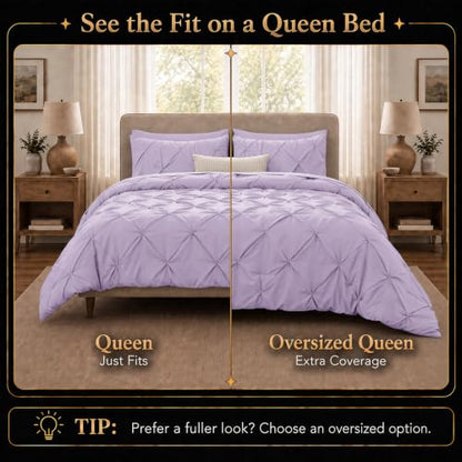 Queen Comforter Set Lavender (7 Piece Set)