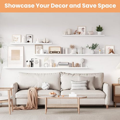 Floating Shelves for Wall Decor and Storage (6 Count)