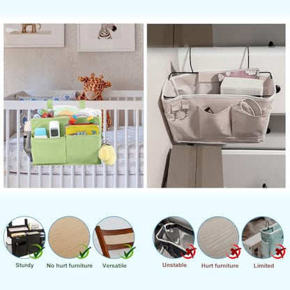 Bedside Caddy Hanging Bed Organizer Storage Bag Pocket for Bunk and Hospital Beds