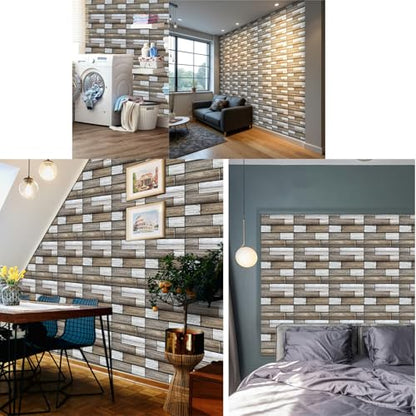 10PCS 3D Wall Panels Peel and Stick