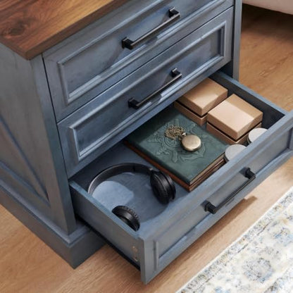 22" Farmhouse 3 Drawer Dresser for Bedroom