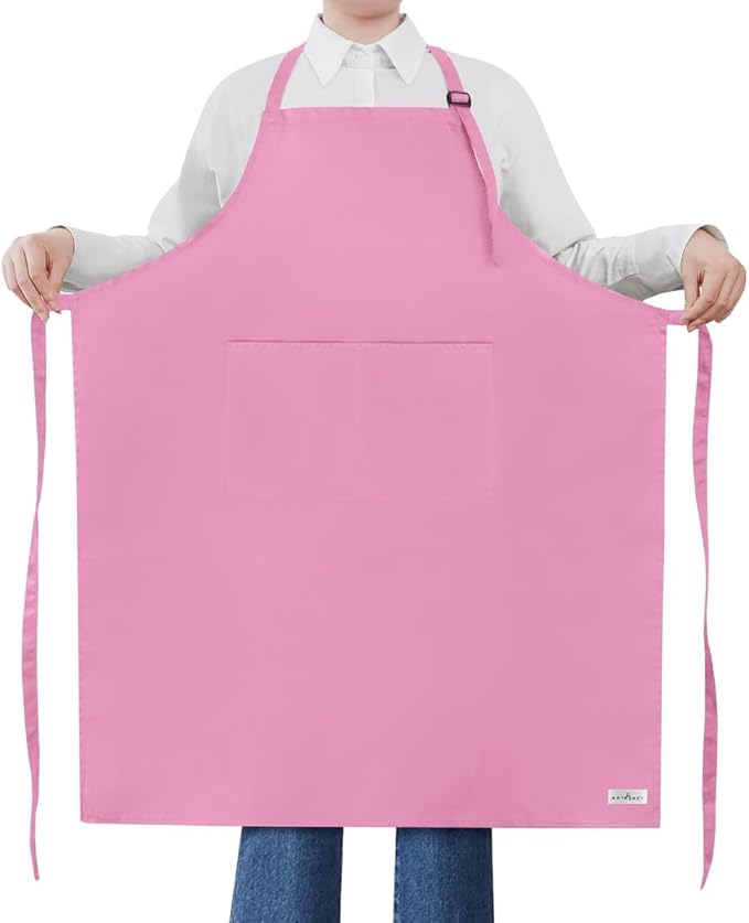 ROTANET Extra Large Apron for Men Adjustable Bib Aprons with 2 Pockets Cooking Kitchen Women Chef Water & Oil Resistant