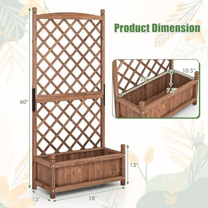 2 60” Raised Garden Bed with Trellis